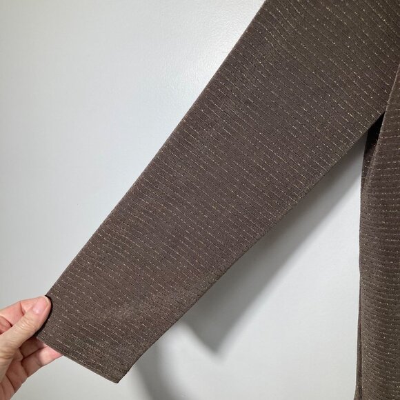 Womens Chicos Travelers Collection Open Cardigan Brown Gold L - Picture 5 of 9